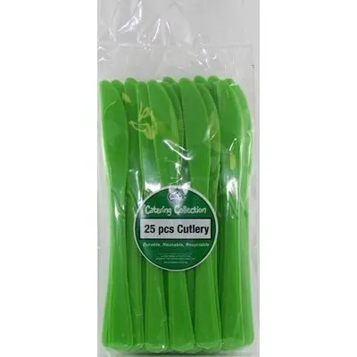 Lime Plastic Knives 25pk