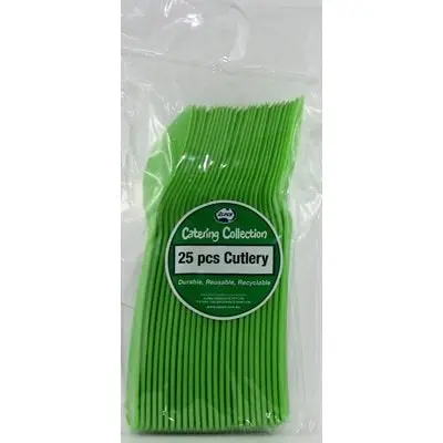 Lime Plastic Spoons 20pk