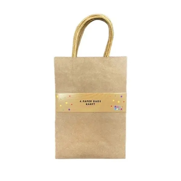 4pk Kraft Paper Bag 21x15x8cm