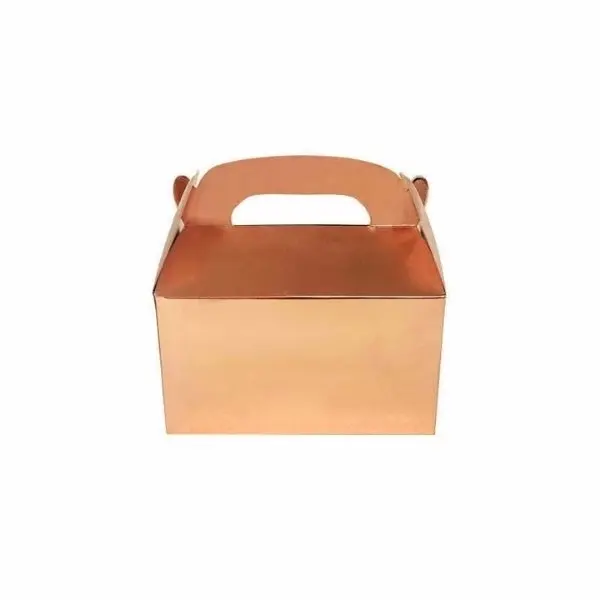 6pk Rose Gold Treat Boxes 15.6x9x8.5/15cm