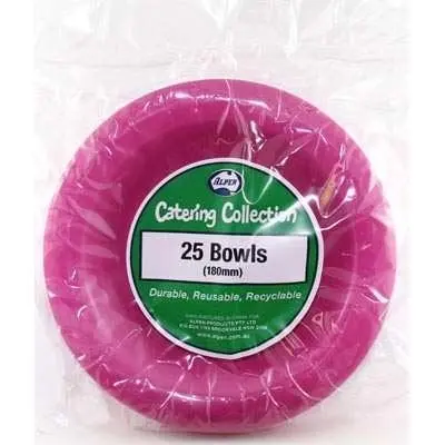 Magenta Plastic Bowls 25pk