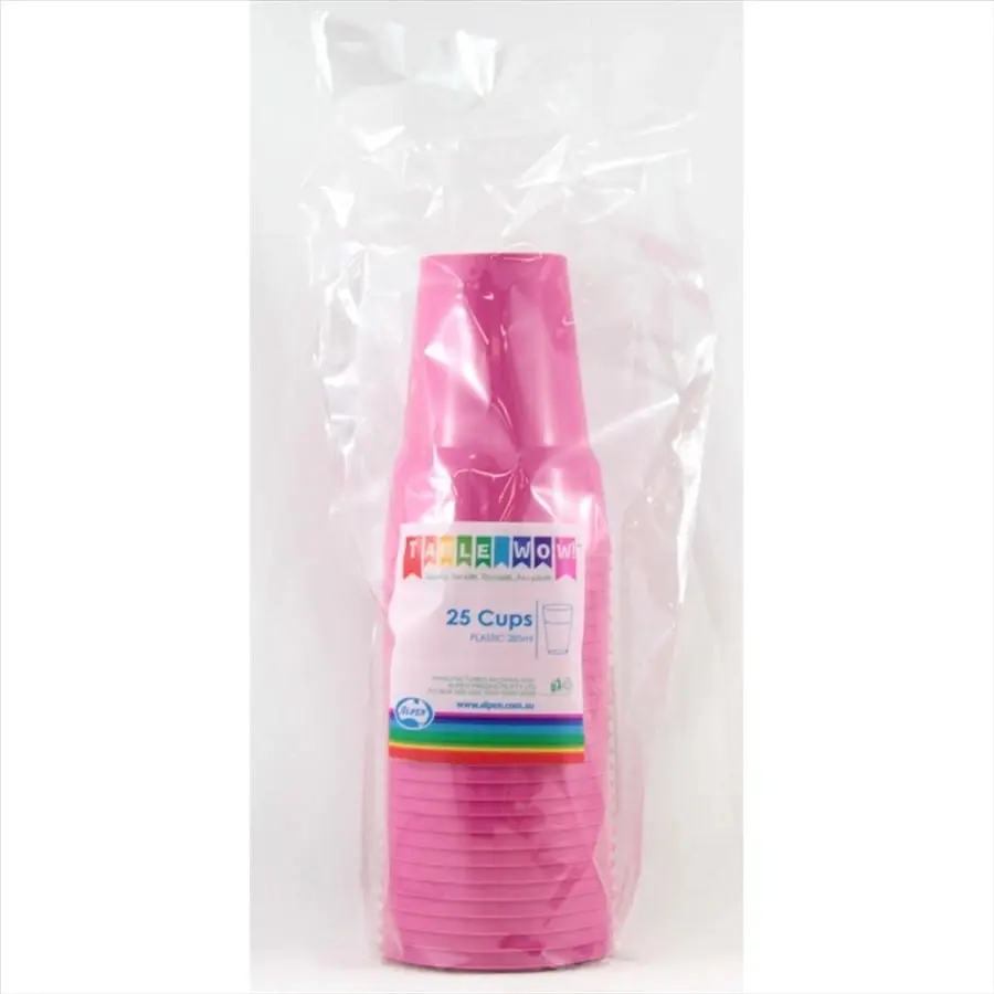 Magenta Plastic Cups 285ml 25pk