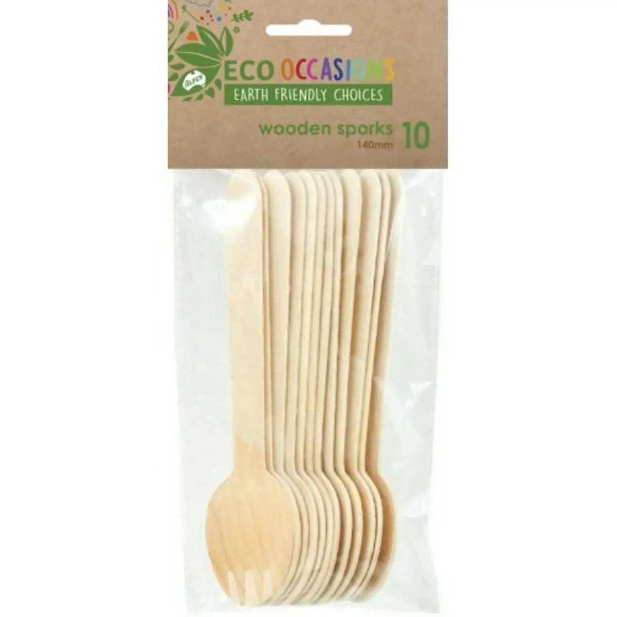 10pk Wooden Sporks 110mm