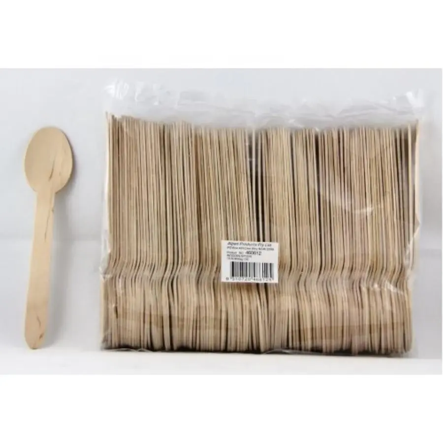 100pk Wooden Spoons 155mm