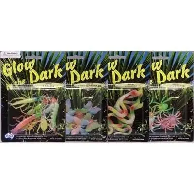 Glow in the Dark Animals Asst Designs 6pk