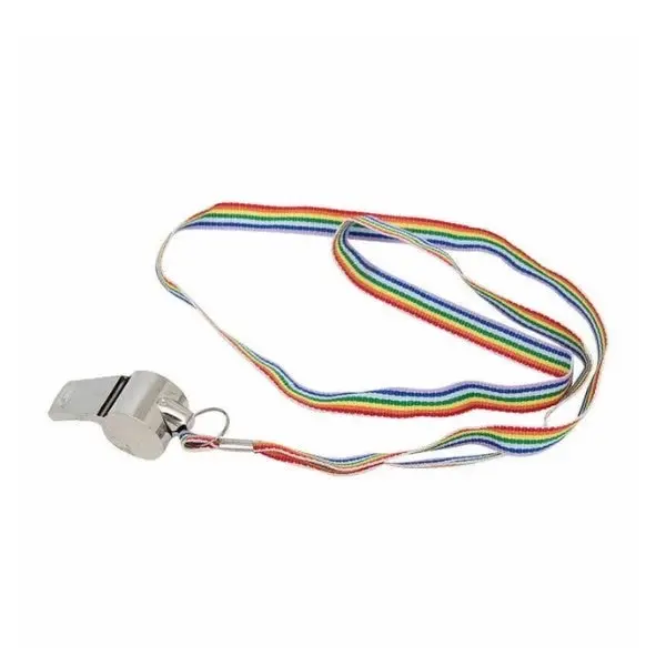 Whistle with Rainbow Lanyard