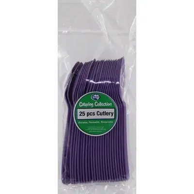 Purple Plastic Spoons 25pk