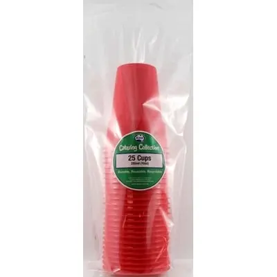 Red Plastic Cups 285ml 25pk