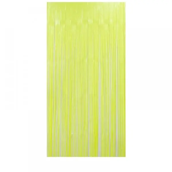 Yellow Tinsel Curtain Backdrop 200x100cm