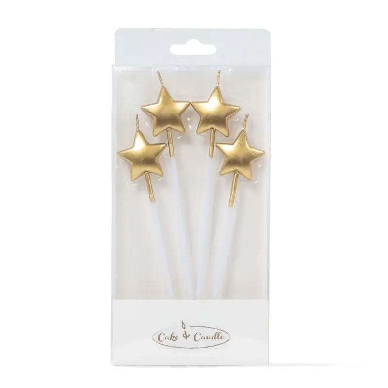 Gold Star Candle Picks 4pk