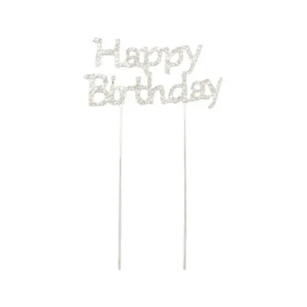 Diamante Cake Topper - Happy Birthday