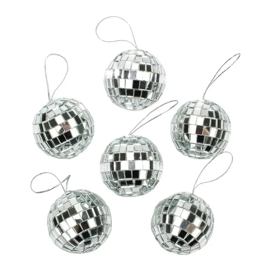 6pk 5cm Mirror Disco Balls