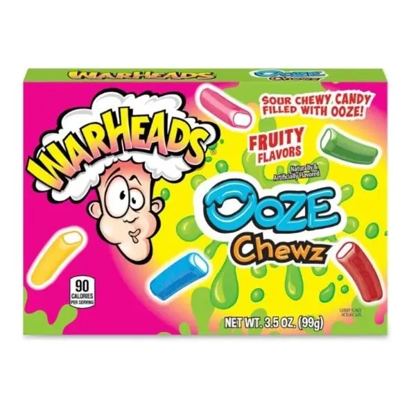 DATED SPECIAL Warheads Ooze Chews Theater Box 99g (BB Dec 2024)