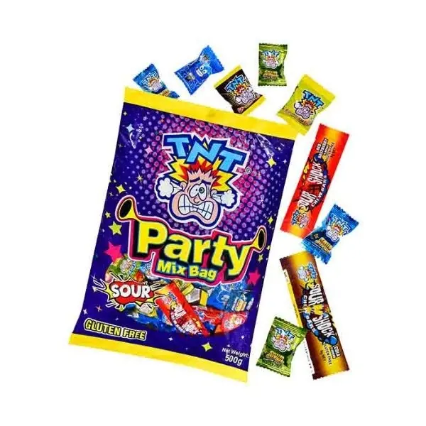 TNT Assorted Sour Party Mix Bag 500g