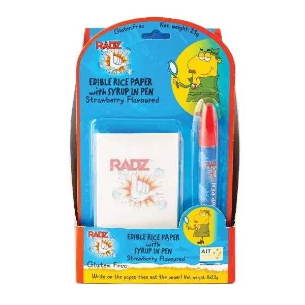 8pk Radz Edible Paper with Liquid Pen 23g