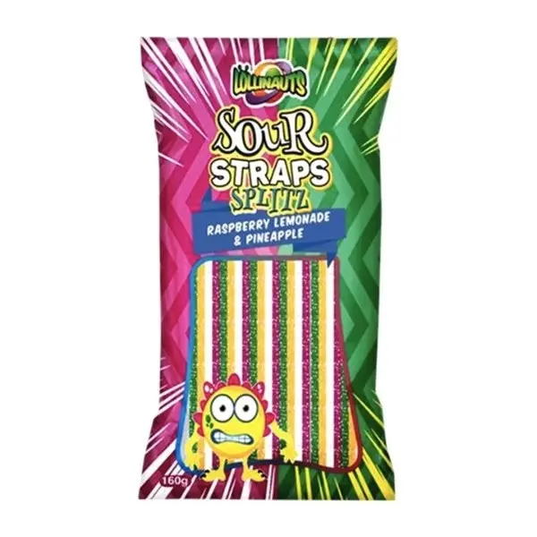 Lollinauts Sour StrapsSplitz - Raspberry Lemonade & Pineappler 160g