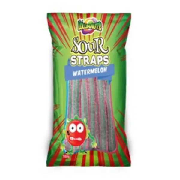 Lollinauts Sour Straps - Watermelon 160g