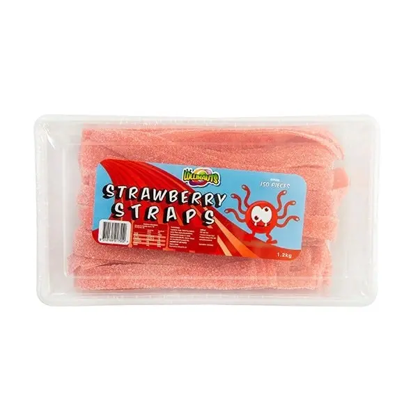 Lollinauts Sour Straps Tub - Strawberry 1.2kg