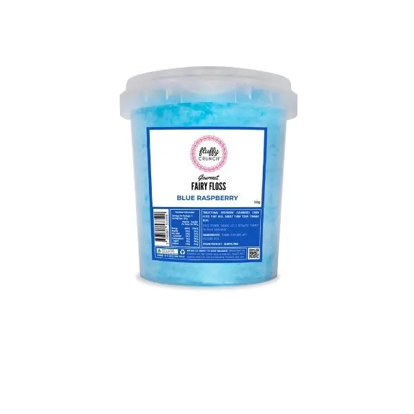 Fluffy Crunch Blue Raspberry Fairy Floss 50g