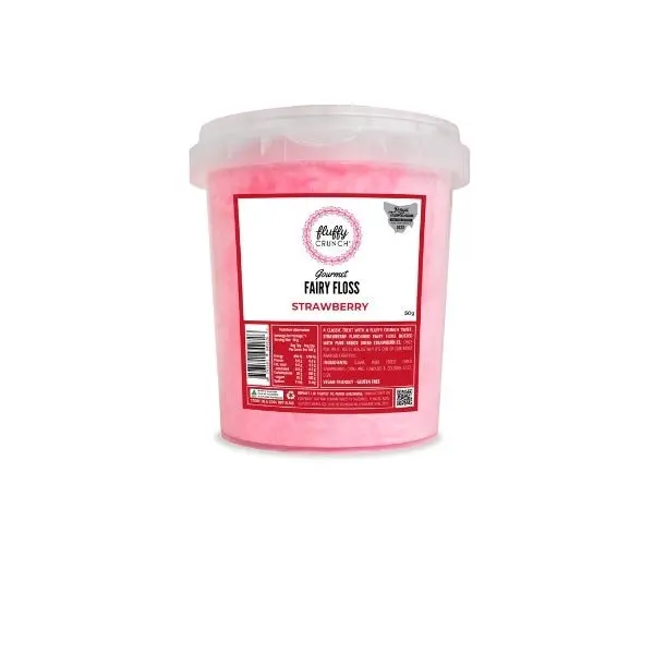 Fluffy Crunch Pink Strawberry Fairy Floss 50g