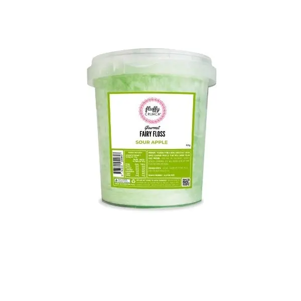 Fluffy Crunch Sour Apple Fairy Floss 50g