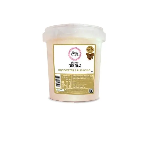 Fluffy Crunch Rosewater & Pistachio Fairy Floss 50g