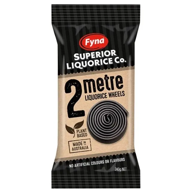 Fyna Superior Liquorice Co. 2 Meter Liquorice Wheel 240g