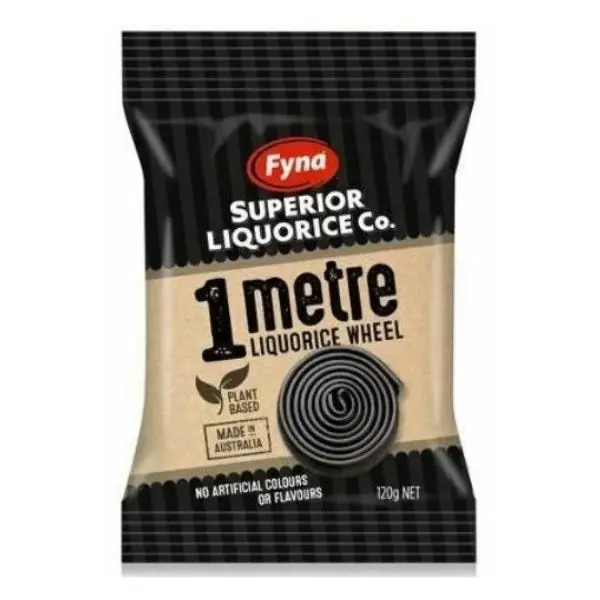 Fyna Superior Liquorice Co. 1 Meter Liquorice Wheel 120g