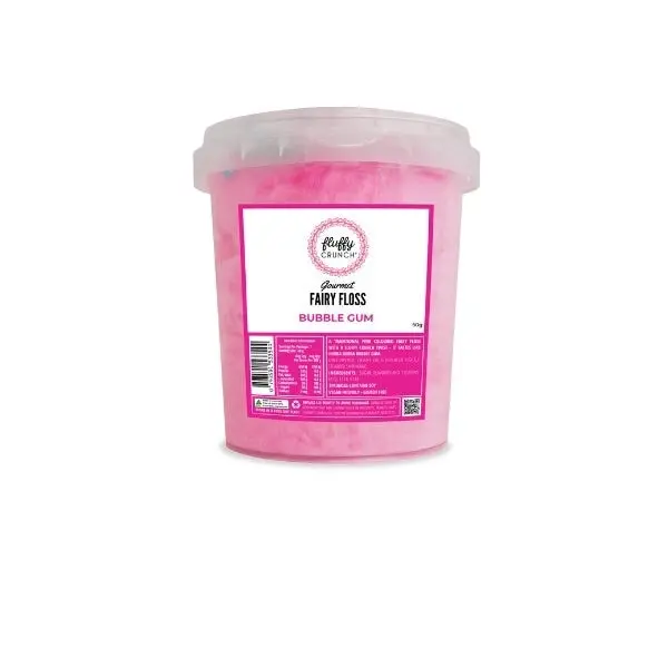 Fluffy Crunch Pink Bubblegum Fairy Floss 50g