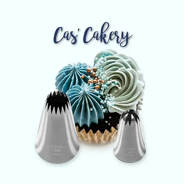 Loyal Cas Cakery 2pc Piping Tip Set (2F & 8B)