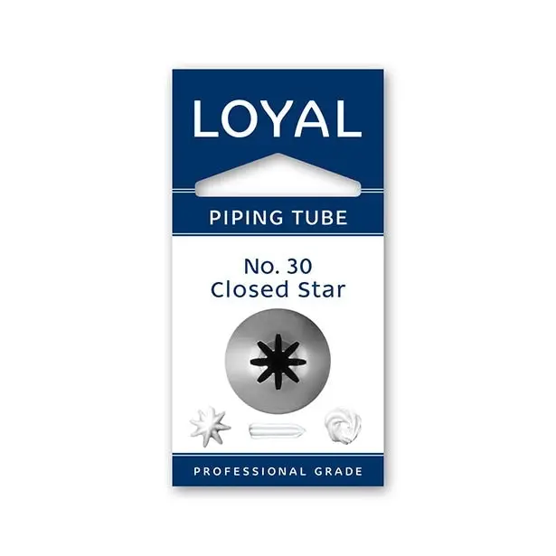 No.30 Closed Star Loyal Standard Stainless Steel Piping Tip