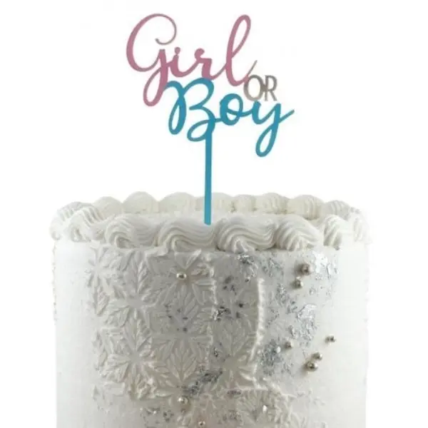 Girl or Boy Acrylic Cake Topper 2mm