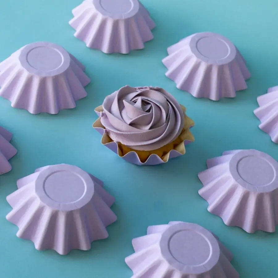 24pk Pastel Lilac Bloom Baking Cups (44mm base)