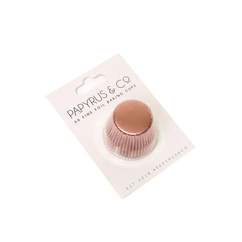 50pk Rose Gold Foil Mini Baking Cups (35mm base)