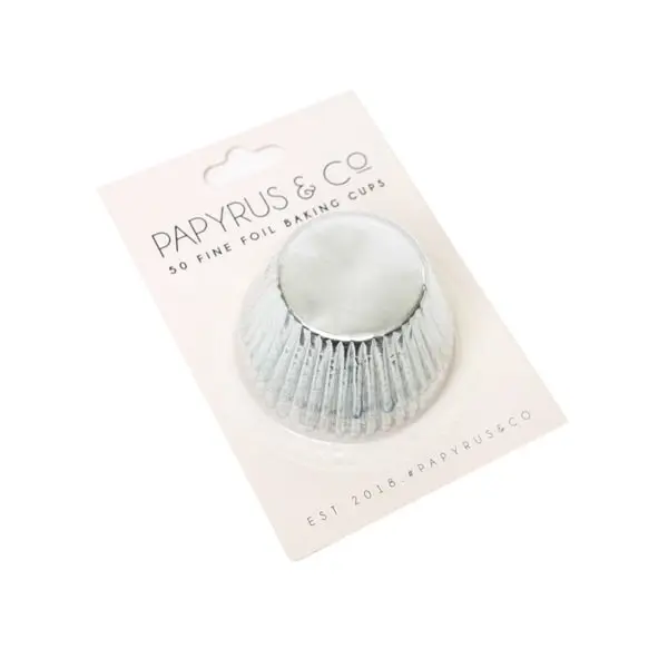 50pk Silver Foil Medium Baking Cups (44mm base)