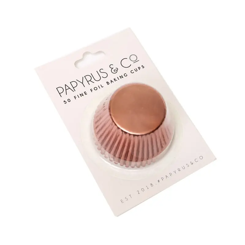 50pk Rose Gold Foil Baking Cups (50mm base)