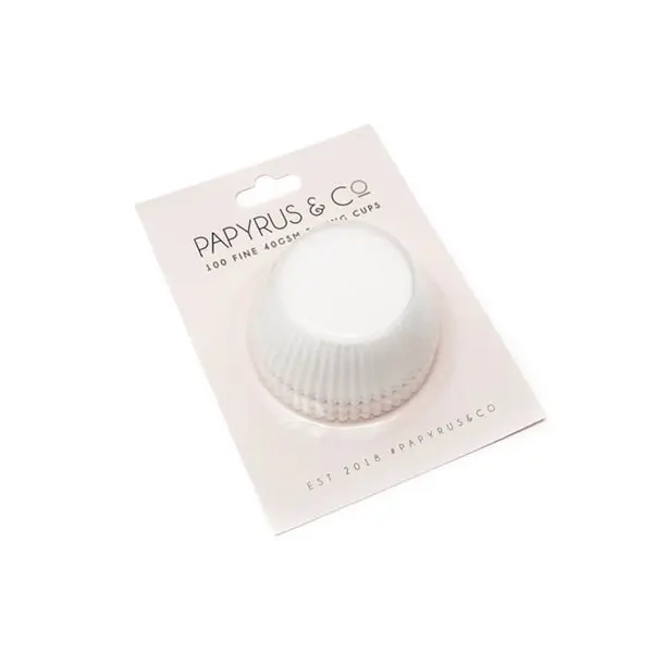 100pk White Greaseproof Medium Baking Cups (44mm base)