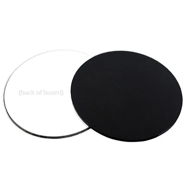 6in Round Masonite Cake Board - Black