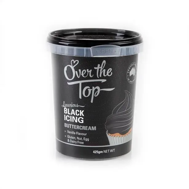 Over The Top Buttercream - Black 425g