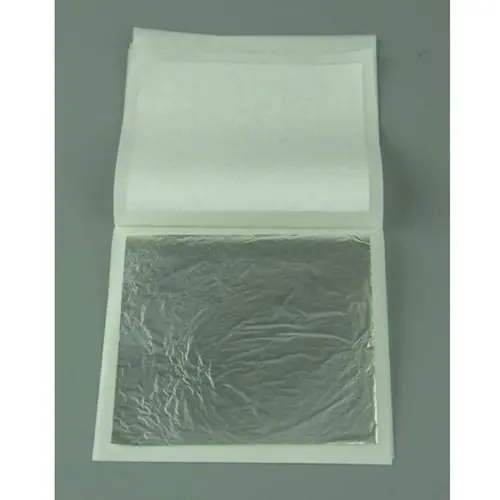 5pk Premium Edible Silver Leaf Loose Booklet 80x80mm