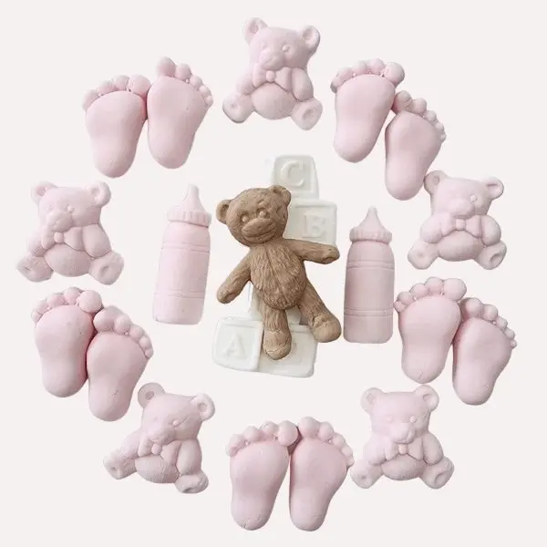 Baby Girl Handmade Edible Sugar Decorations