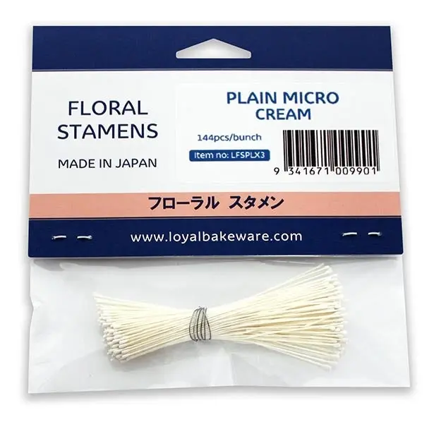 Micro Cream Plain Double Sided Loyal Stamen 144pcs