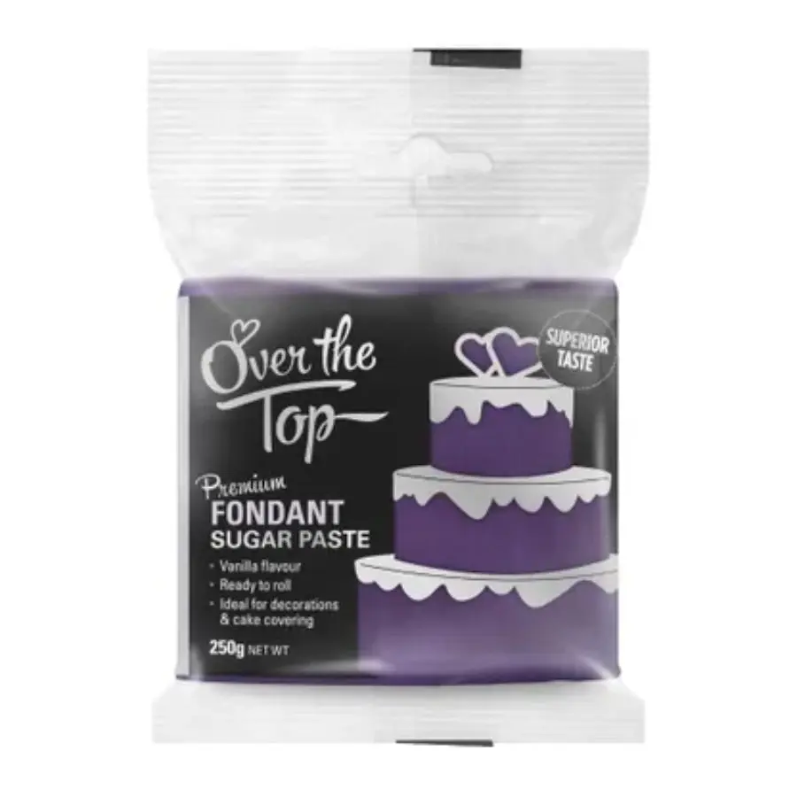 250g Over the Top Violet Premium Fondant Sugar Paste