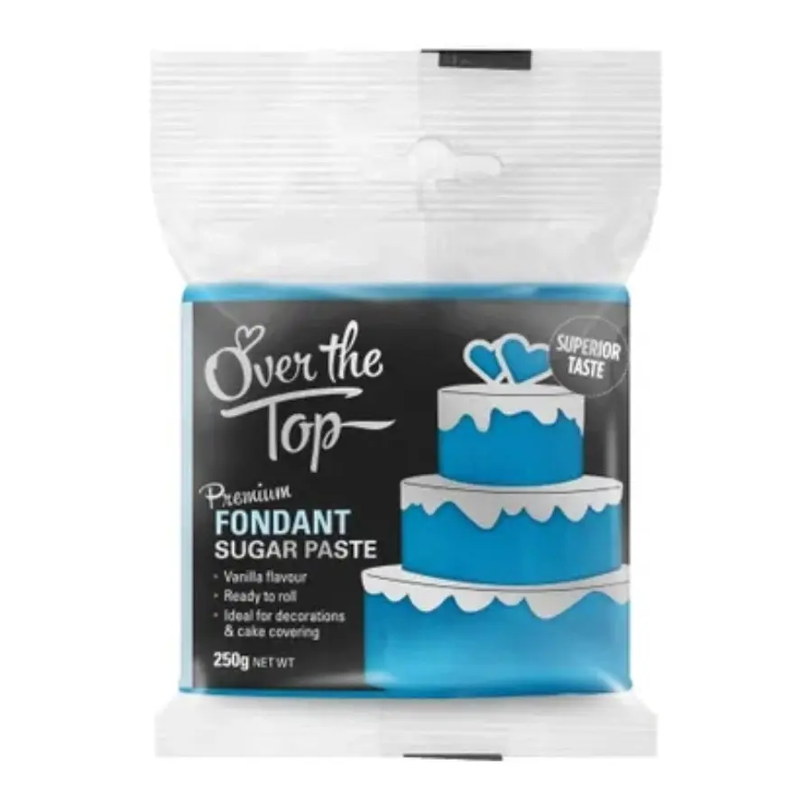 250g Over the Top Ice Blue Premium Fondant Sugar Paste