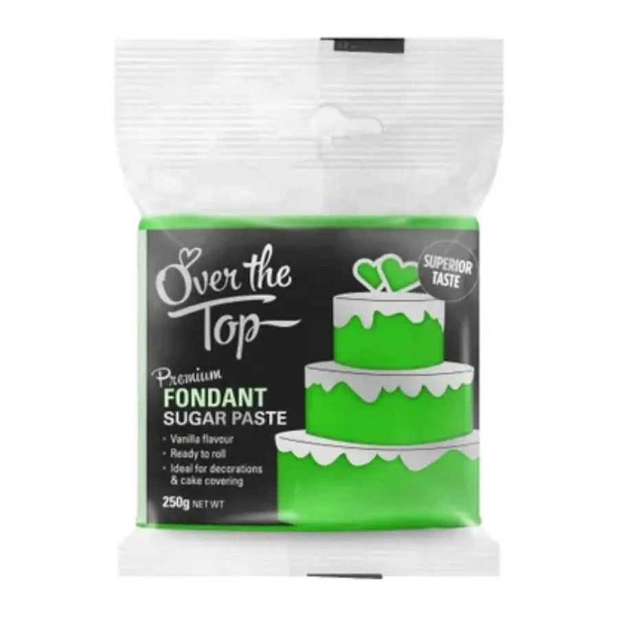 250g Over the Top Grass Green Premium Fondant Sugar Paste