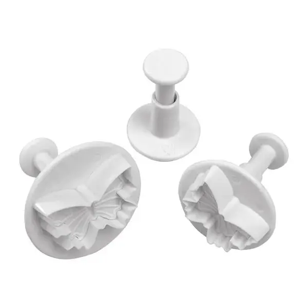 3pc Mondo Butterfly Fondant Plunger Cutter