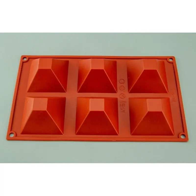 6 Cavity Pyramid Silicone Cake & Chocolate Mould