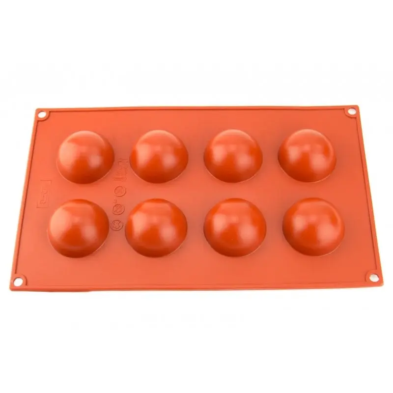 8 Cavity Hemisphere Silicone Cake & Chocolate Mould