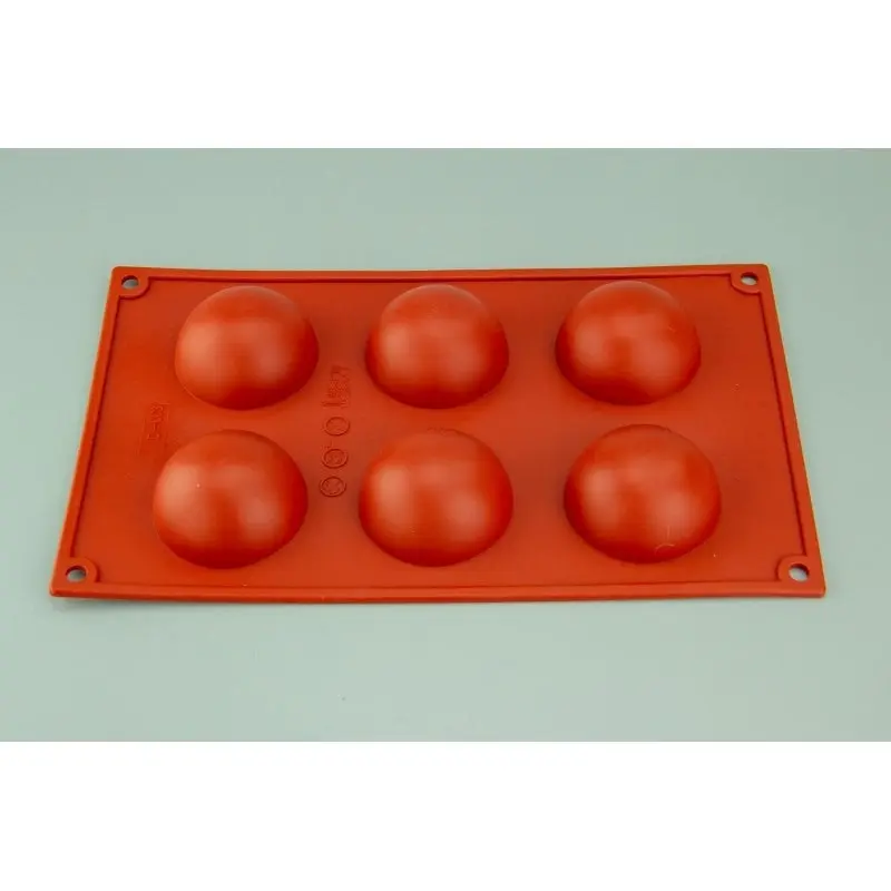 6 Cavity Hemisphere 60mm Silicone Cake & Chocolate Mould