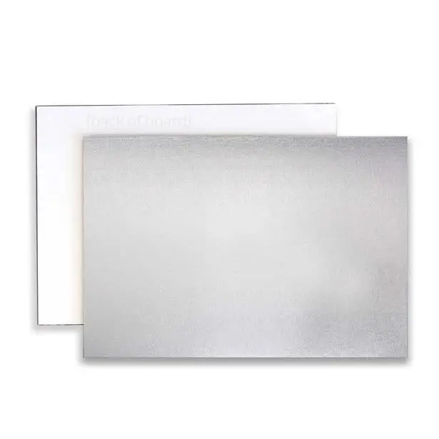 14x18in Rectangle Masonite Cake Board - Silver